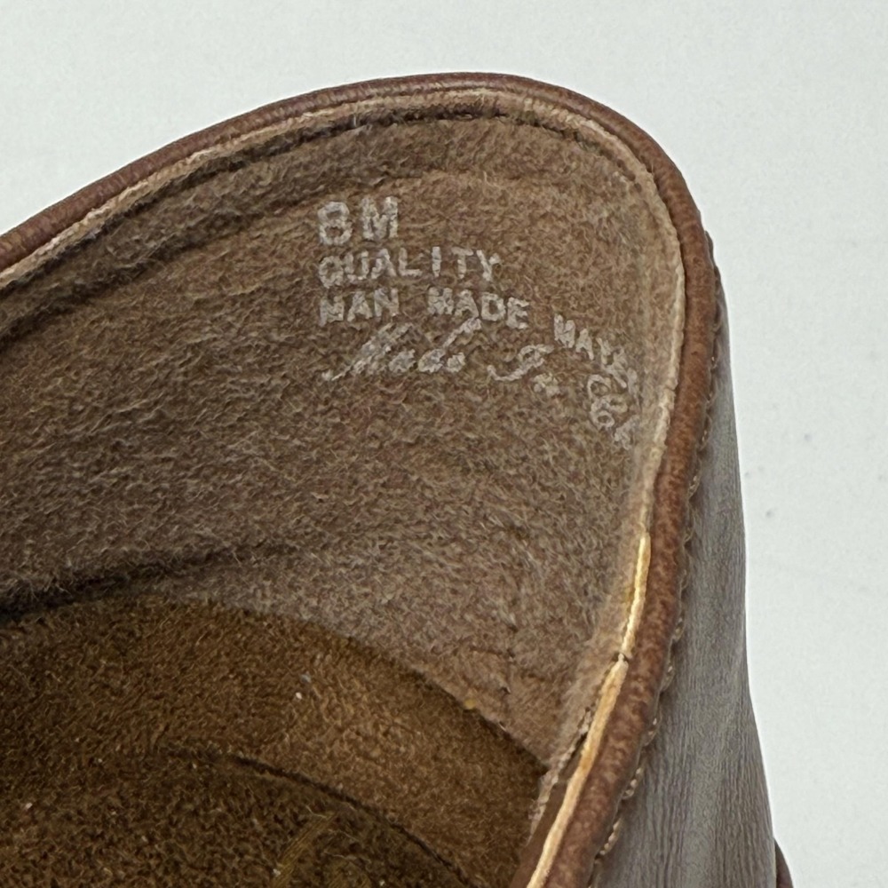 Brown Slip On Shoes Womens Size 8 Medium Block Heel Comfort Casual Zip Sides - Picture 4 of 13